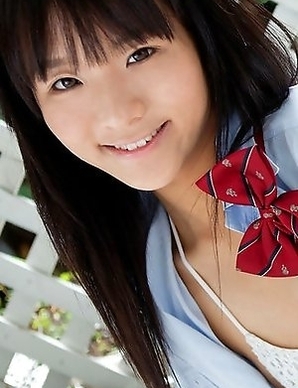 Miho Morita takes school uniform off and shows body outdoor