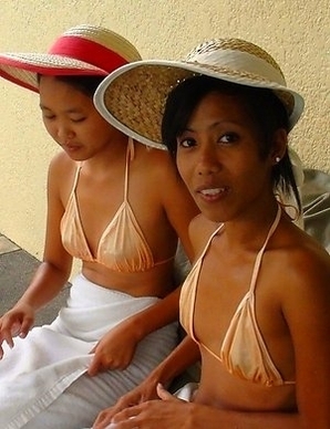 Two Filipina girls Jeremay and Mayka