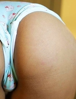 Cute Thai Mint in braces fucked with panties on and slowly riding in cowgirl