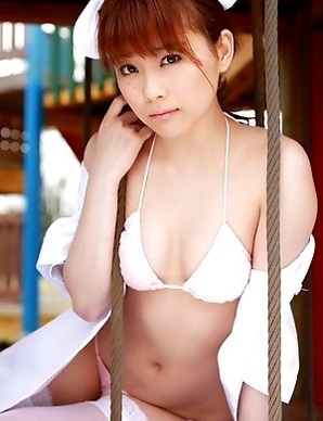 Satomi Shigemori Asian nurse takes uniform off and shows boobies