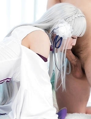 Japan cosplay Ria Kurumi fucks two guys and creampie