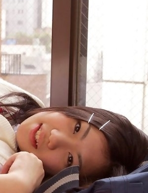 Miho Takai in school uniform is very playful before classes