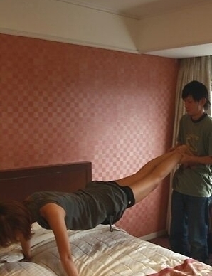 Yukina has trimmed pussy aroused and fucked with toy and from behind.