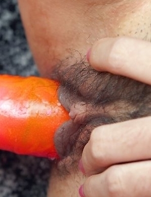 Atom Hillson takes her favorite toy and commences cuddling her pussy with it. The moment she got completely wet, she shoved that fake cock deep insid