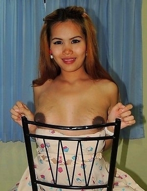 Pregnant Thai Am with beautiful engorged dark breasts showing off